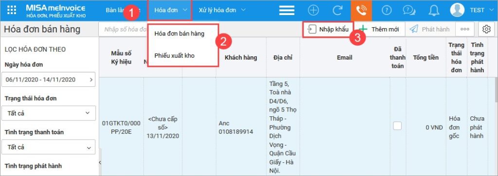 Hướng dẫn cách xuất hóa đơn điện tử Misa cần lưu ý
