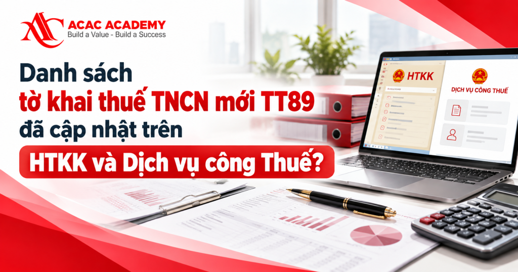 Danh sách tờ khai thuế TNCN mới TT89 đã cập nhật trên HTKK (10/2026)