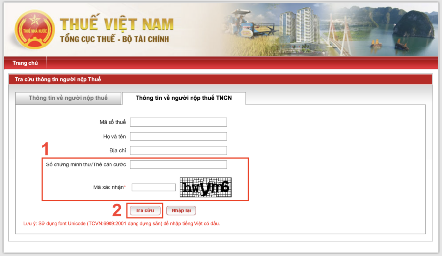 cách tra cứu mã số thuế cá nhân