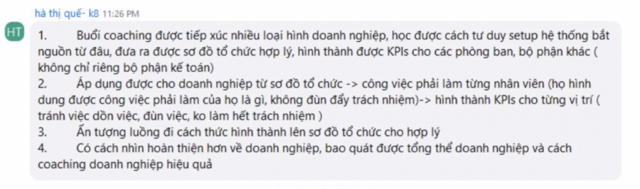 Học viên Hà Thị Quế K8 