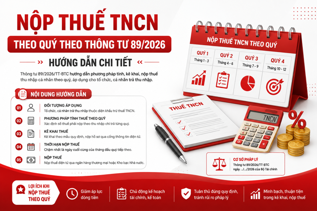 Nộp thuế TNCN theo quý theo Thông tư 89