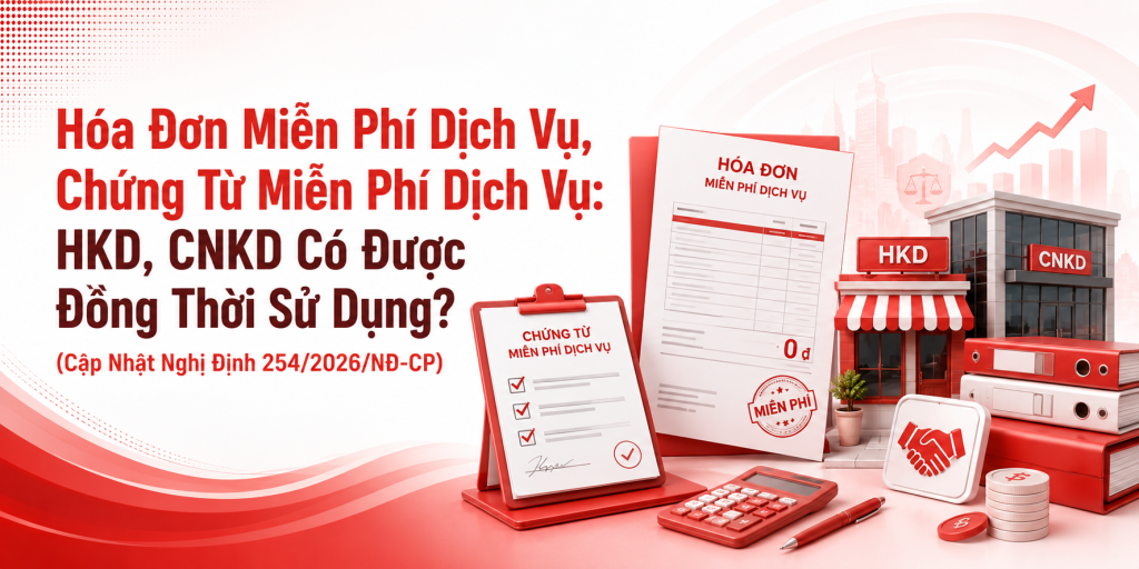 Hóa Đơn Miễn Phí Dịch Vụ, Chứng Từ Miễn Phí Dịch Vụ: HKD, CNKD Có Được Đồng Thời Sử Dụng? (Cập Nhật Nghị Định 254/2026/NĐ-CP)