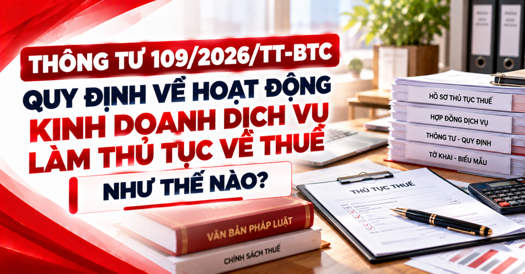 Thông tư 109/2026 quy định về hoạt động kinh doanh dịch vụ làm thủ tục về thuế như thế nào?